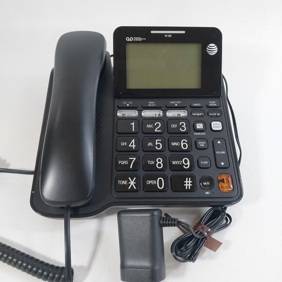 AT&T CD4930 Corded Phone With Answering System and Caller ID - Black - Picture 1 of 7